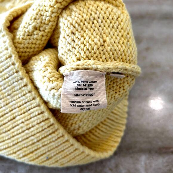 Misha & Puff Pima Cotton Popcorn Knit Sweater, Light Yellow, Toddler Girl 2-3Y - Picture 4 of 5